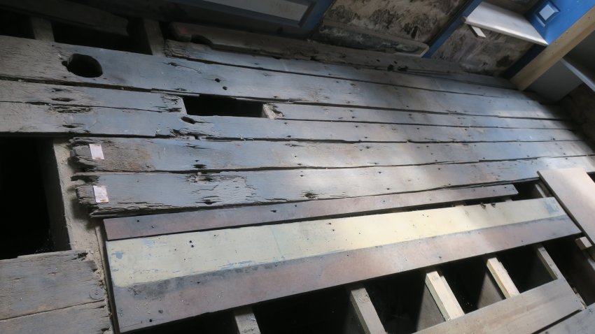 #8: Deteriorated flooring in best parlor
