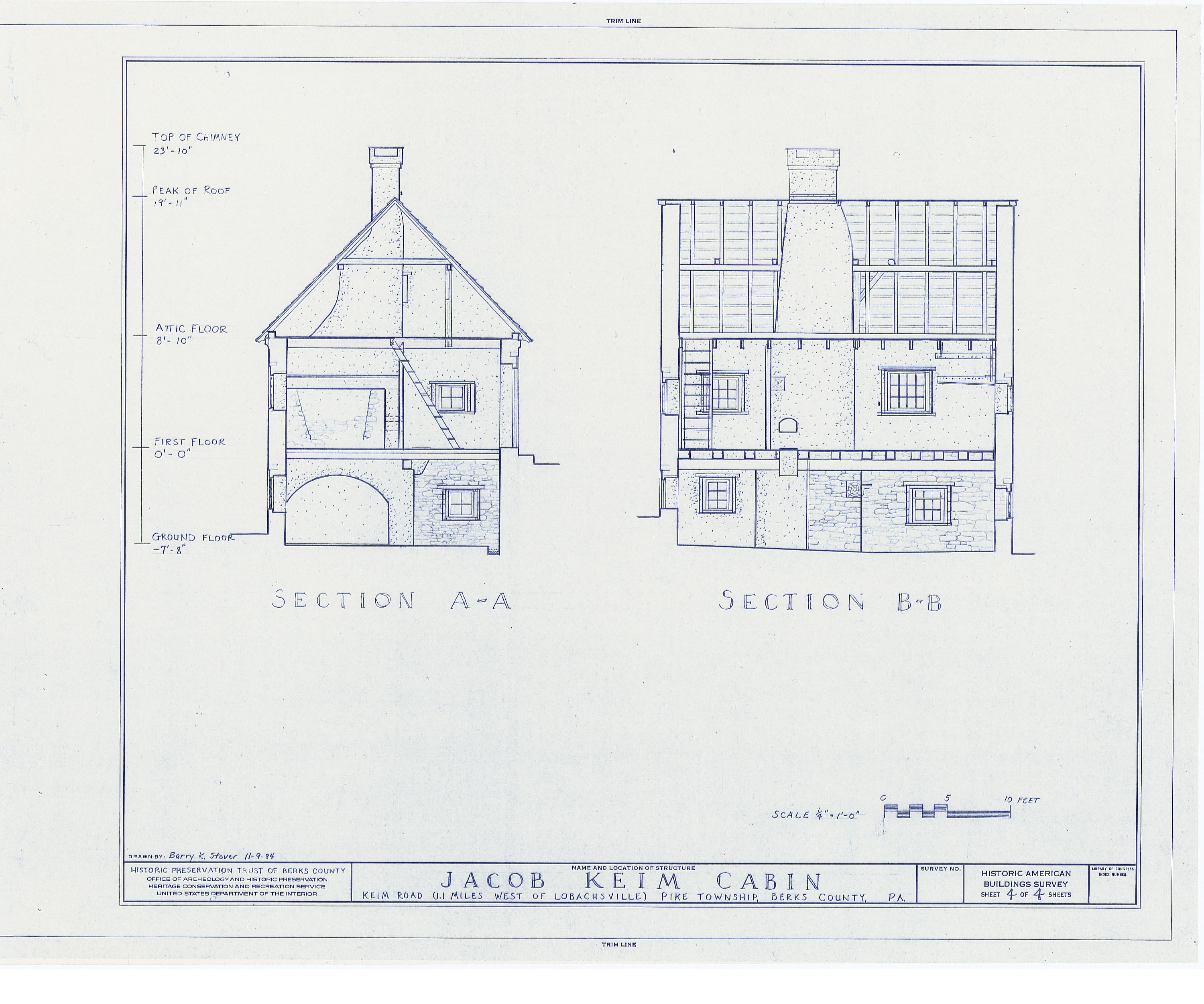 31: Section drawings by Barry Stover