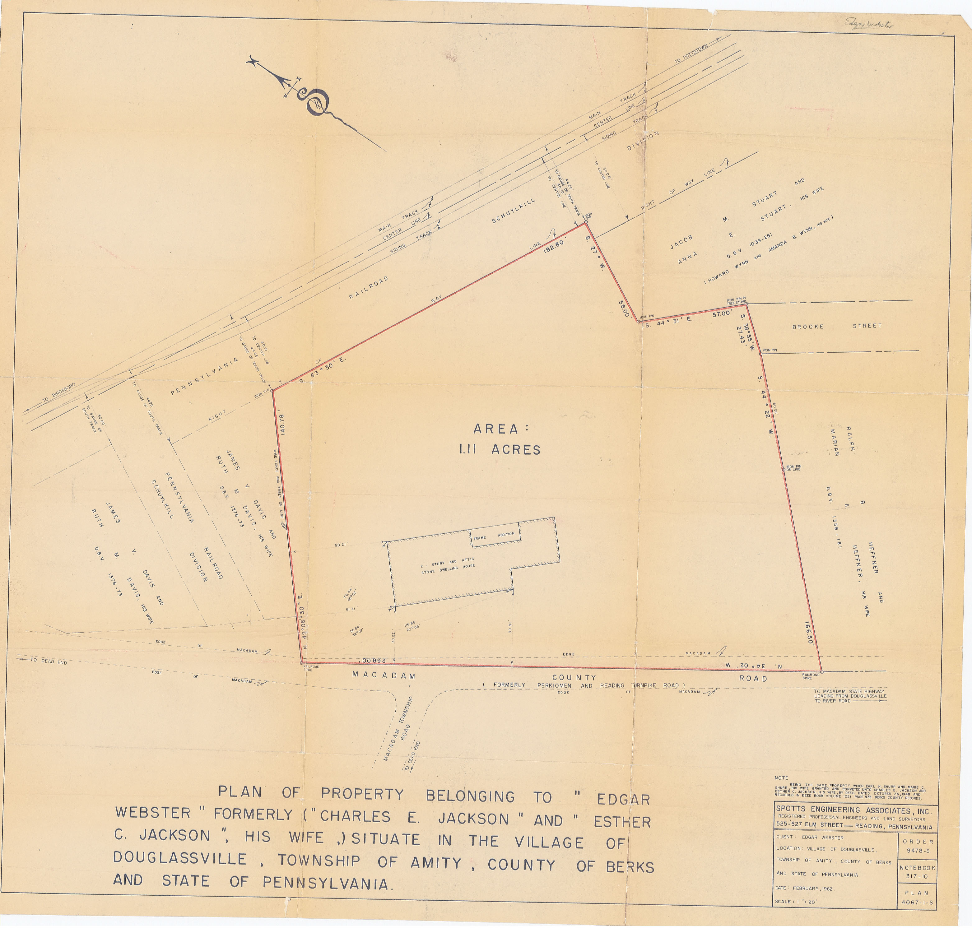18: Douglass Lot Survey drawing