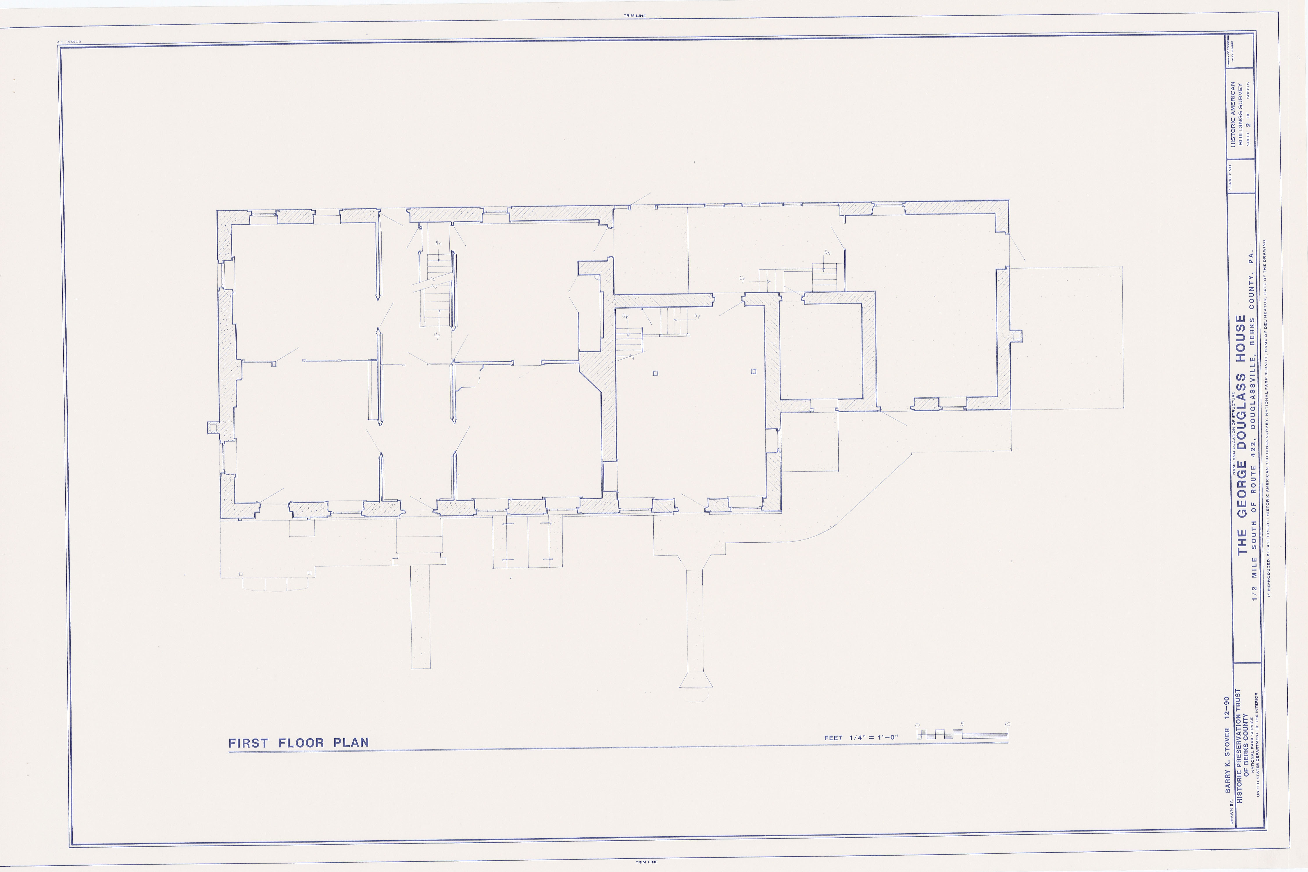 10: first floor plans, 3 structures, by Barry Stover