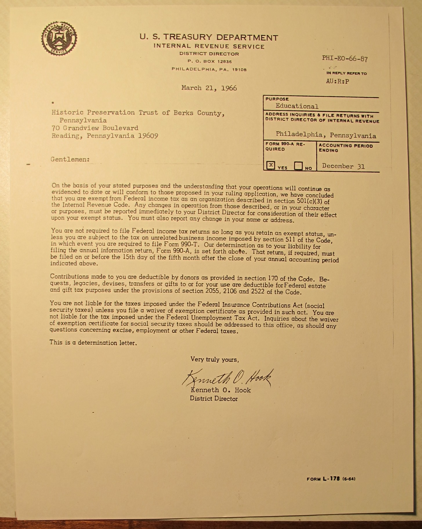 HPT IRS letter